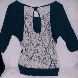 keyhole back with lace top